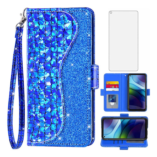 Funda Tipo Cartera Para Moto G Stylus 2021 - Azul