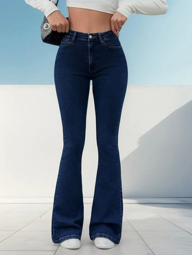 Pack X2 Jean Oxford Elastizado Modelador Mujer Rfs Azul // Celeste 46
