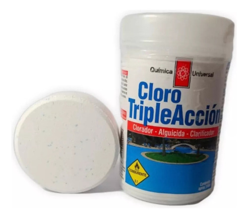 Tabletas De Cloro Triple Acción Para Piscina 1 Kg