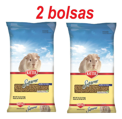 Combo Alimento Kaytee Supreme Cuyo Diet Pellets 4.53kg 2 Pza