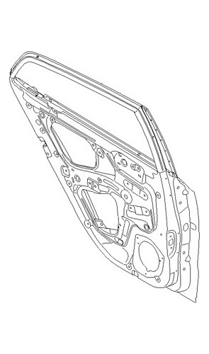 Puerta Tras Izq C/aguj Moldura Hyundai Grand I10 Hatch 2018-