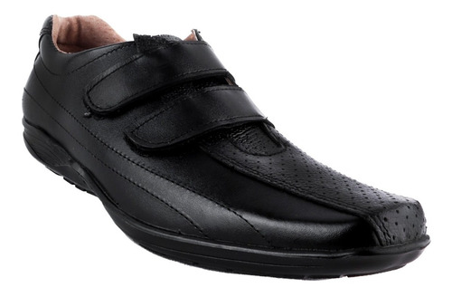 Zapato Casual Negro De Piel Pamen 4010, 18 Al 21 (18.0 - 21.