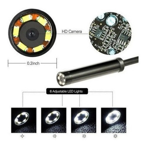Imagem 2 de 9 de Mini Micro Camera Espiã Lente Endoscopica Hd 720p Segurança