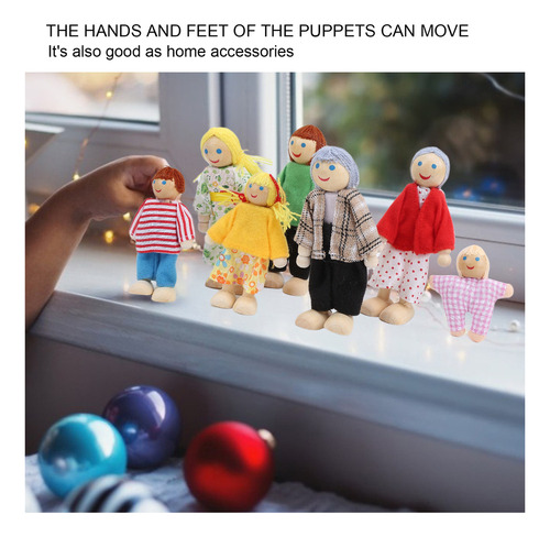 Muñecas Dollhouse Accessory Family Doll, Miniatura De Pino