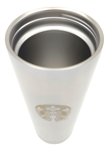 Vaso Liso De Metal De 600 Ml Con Tapa Y Popote Color Blanco (clicuc)