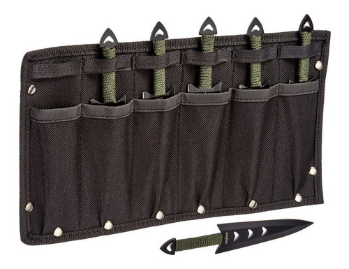 Kit 6 Facas Punhal Jogo De Arremesso + Coldre Perna