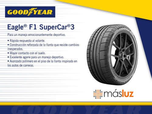 Par Llantas Eagle F1 Supercar 3 Goodyear 305/30r20 99y