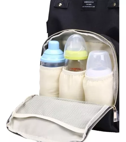 Mochila Bolso Maternal Cambiador Bebe Pañalero Porta Mamadera Térmico  Ecocuero – Tribilin