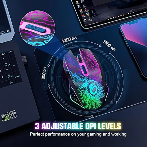 Versiontech. Ratón Inalámbrico Para Juegos, Mouse