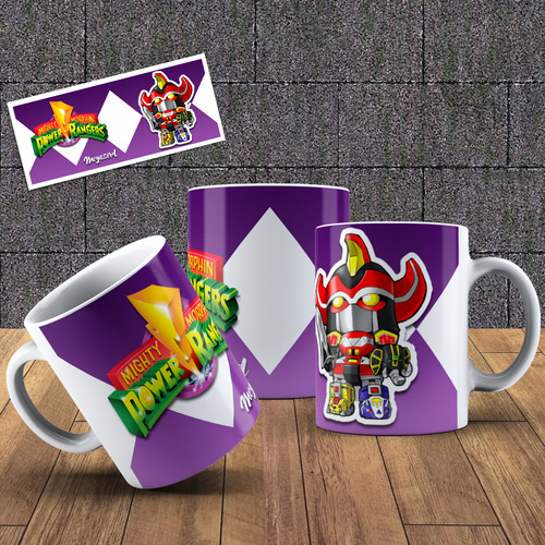 Caneca Personalizada Herói Power Ranger Megazord Branco Personalizado