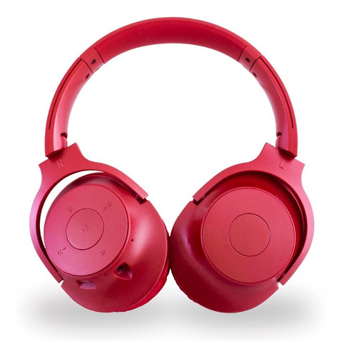 Audífonos Bluetooth Tipo Dj Con Mic Y Batería Recargable Color Rojo