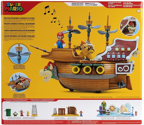 Super Mario Barco De Lujo Bowser Con Sonido +mario Original