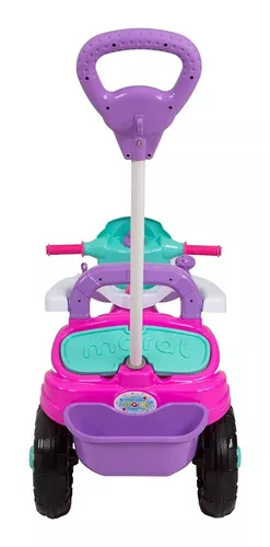 Triciclo Infantil Menina Rosa Motoca Velotrol