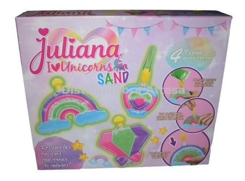 Juliana I Love Unicorns Sand Envases Arena Colores Unicornio