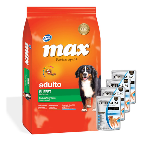 Max Adulto Buffet 22kg + 4 Paté + Envío Gratis A Todo Uy!