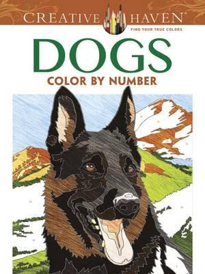 Libro Creative Haven Dogs Color By Number Coloring Book -...
