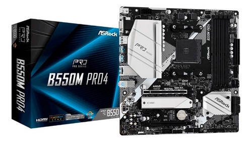 Placa Madre Asrock B550m Pro4 Amd4 Ddr4 Atx 90-mxbdk0-a0uayz
