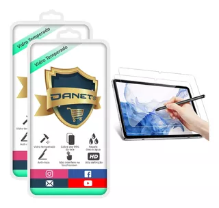 Kit 2x Película De Vidro Temperado Para Galaxy Tab S9 Plus