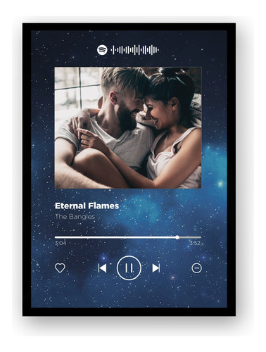 Lámina Spotify Personalizado Imprimible Con Foto Y Código