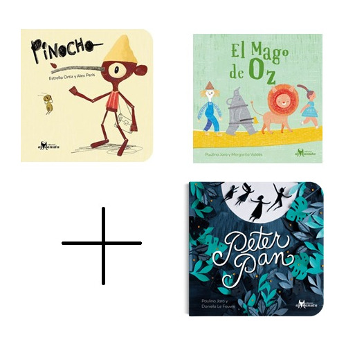 Pack X 2 Libros Infantiles: Pinocho, Peter Pan, Mago De Oz