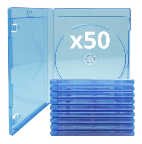 Caja Estuche Para Disco Bluray 10mm Con Logo X50