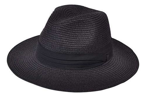 Sombrero De Paja Ancho En U Panama Roll Up Fedora 7885