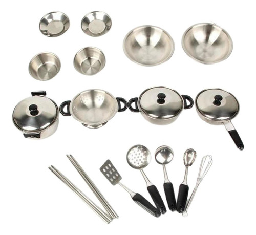 Juego De Ollas Y Sartenes De Cocina De Acero Inoxidable Con