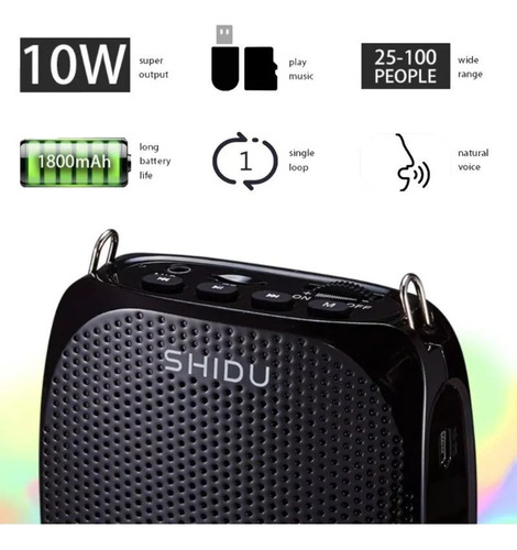 Altavoz De Micrófono Amplificador De Voz Clase Shidu