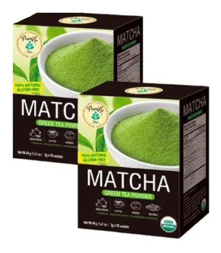 Te Matcha 20 Sobres Polvo 100% Matcha X 2 Und / Crisol Tecno