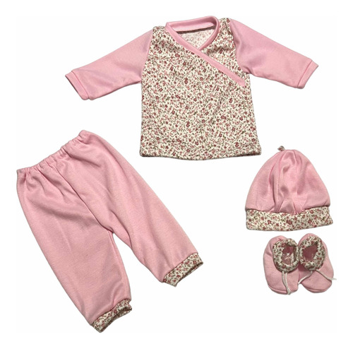 Set De 4 Piezas, Ropa Para Bebes (niña Y Unisex) En Algodón.