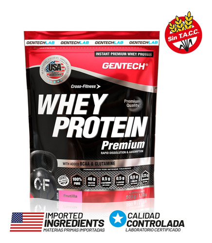 Whey Protein Premium Gentech 500g Proteína De Suero Sin Tacc