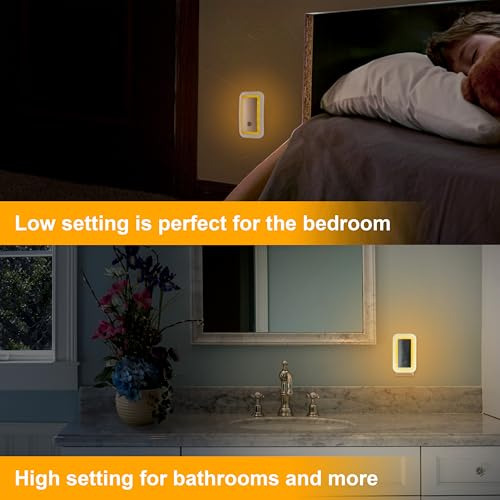 Luz Nocturna Led Ámbar Con Sensor Atardecer A Amanecer