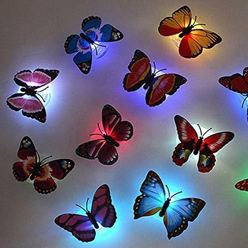 Braceus Luz Led Noche Forma Mariposa Que Cambian Color 1
