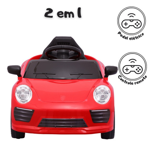 Carrinho Carro De Passeio Eletrico Infantil Com Som E Luz