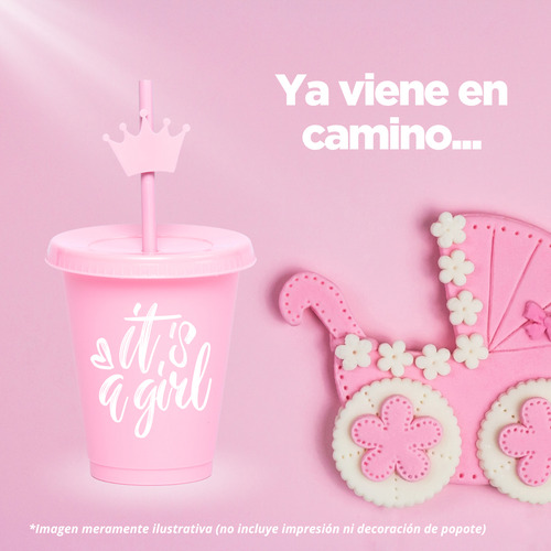 20 Vasos Reusables Tipo Star Para Bebida Fría Mini 16 Oz Rosa Pastel