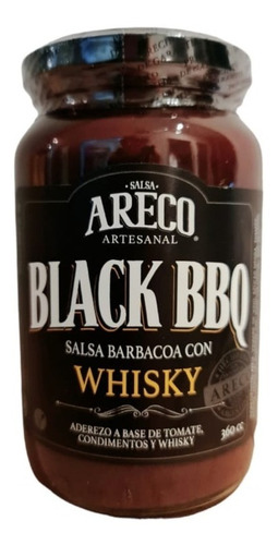 Salsa Barbacoa Con Whisky  Black Bbq  X 360 Gr - Areco