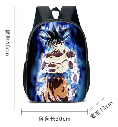 Mochila De 3 Piezas Dragon Ball Son Goku Con Estuche Para Lá Color 07