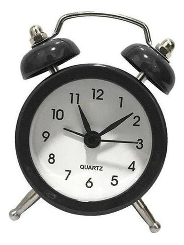 2x Retro Metal Reloj De Despertador Campana Doble - Pantalla