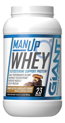 Giant Man Up Whey Protein | Creatina + Potenciador Testo 2lb Sabor Peanu Butter Chocolate Cookie