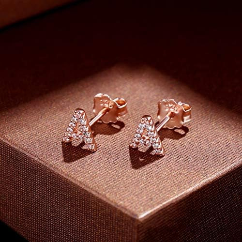 Pendientes Con Letra A, Aretes Con Inicial De Circonita Con