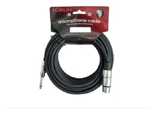 Imagen 1 de 4 de Cable Micrófono Xlr - Plug Negro Kirlin 6 Metros