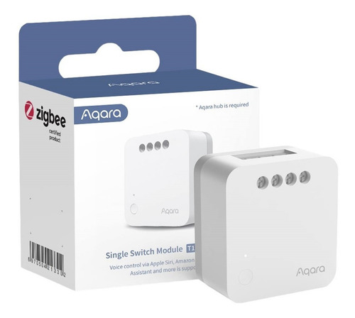 Imagen 1 de 4 de Aqara Relé Simple T1 Sin Neutro Homekit, Alexa & Google Home