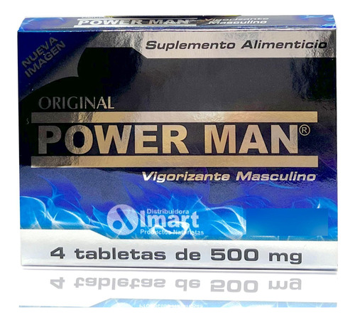 Power Man 4 Tabletas De 500 Mg Original