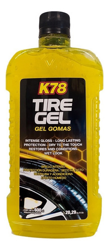 K78 Tire Gel Brillante P/ Cubiertas Neumaticos Gomas Color Los Colores