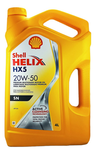 Shell Helix Hx5 20w50 - 4 Litros + 1 Litro