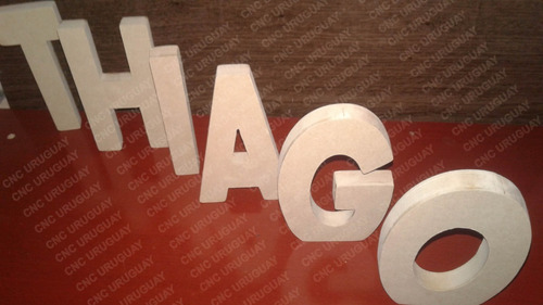 Imagen 3 de 10 de Facundo - Letras En Madera Para Decoración Mesa De Torta