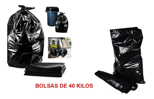 Bolsa Para Basura 40 Kilos C14 Extra Fuerte Negra 50 Unidad 