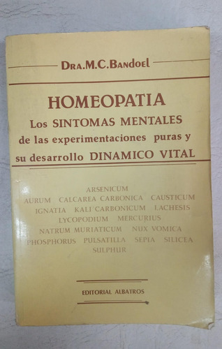 Homeopatia - Sintomas Mentales - Bandoel - Albatros