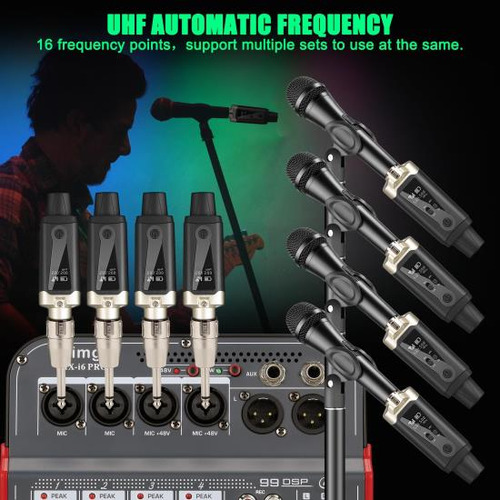 Transmisor Y Receptor Xlr Inalámbrico Uhf Con Alimentación F