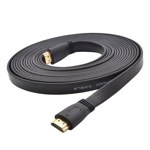 Cable Hdmi Plano Audio Video 7m Resolución Hd Punta Dorada